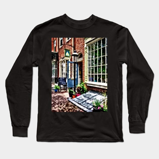 Philadelphia PA Coffeehouse Long Sleeve T-Shirt by SusanSavad